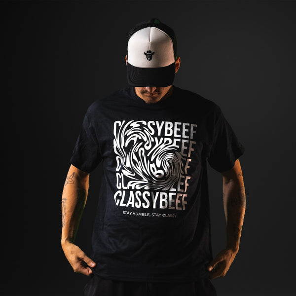 Black and White Psychedelic Classybeef Tee